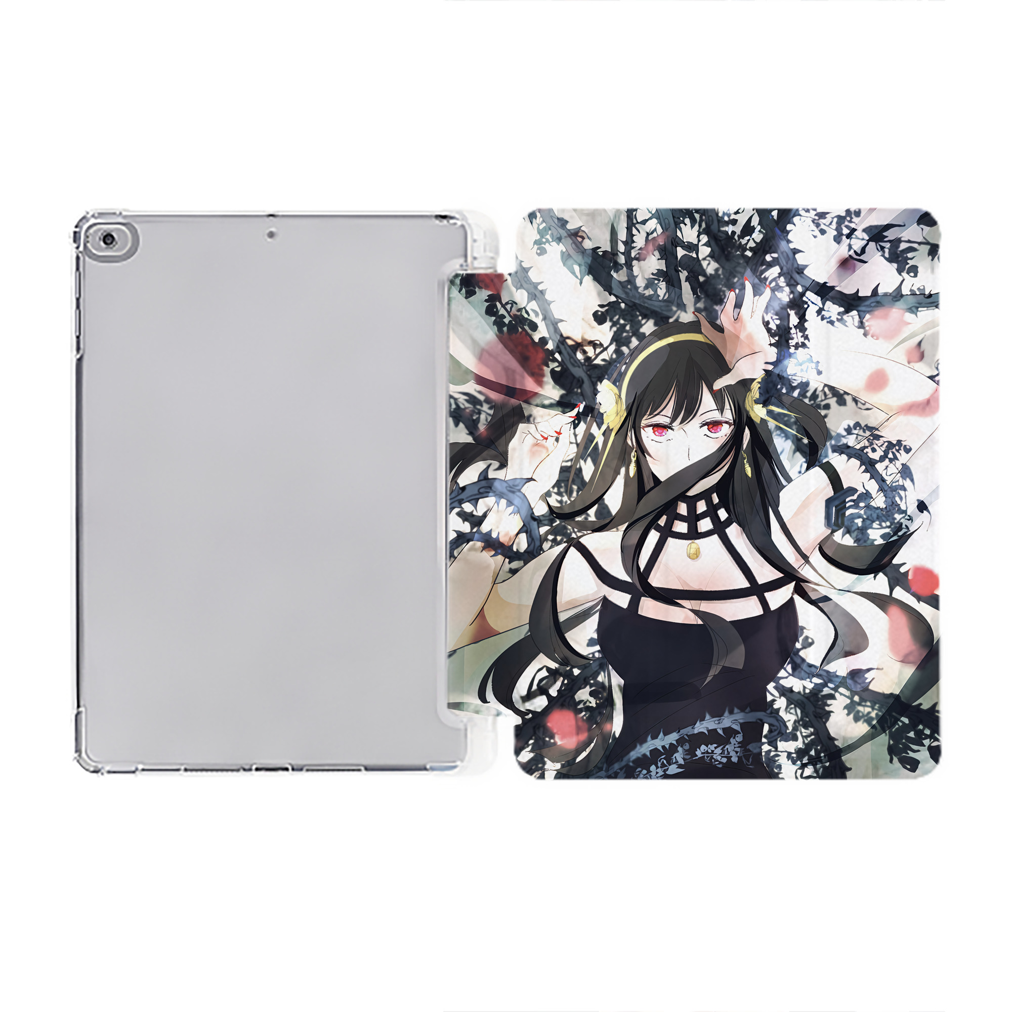 （画像用） SPY×FAMILY间谍家家酒 IPad ケース ペン収納付き 三つ折りスタンド PUレザー×シリコン 対応機種9.5/10.5/10.9インチ